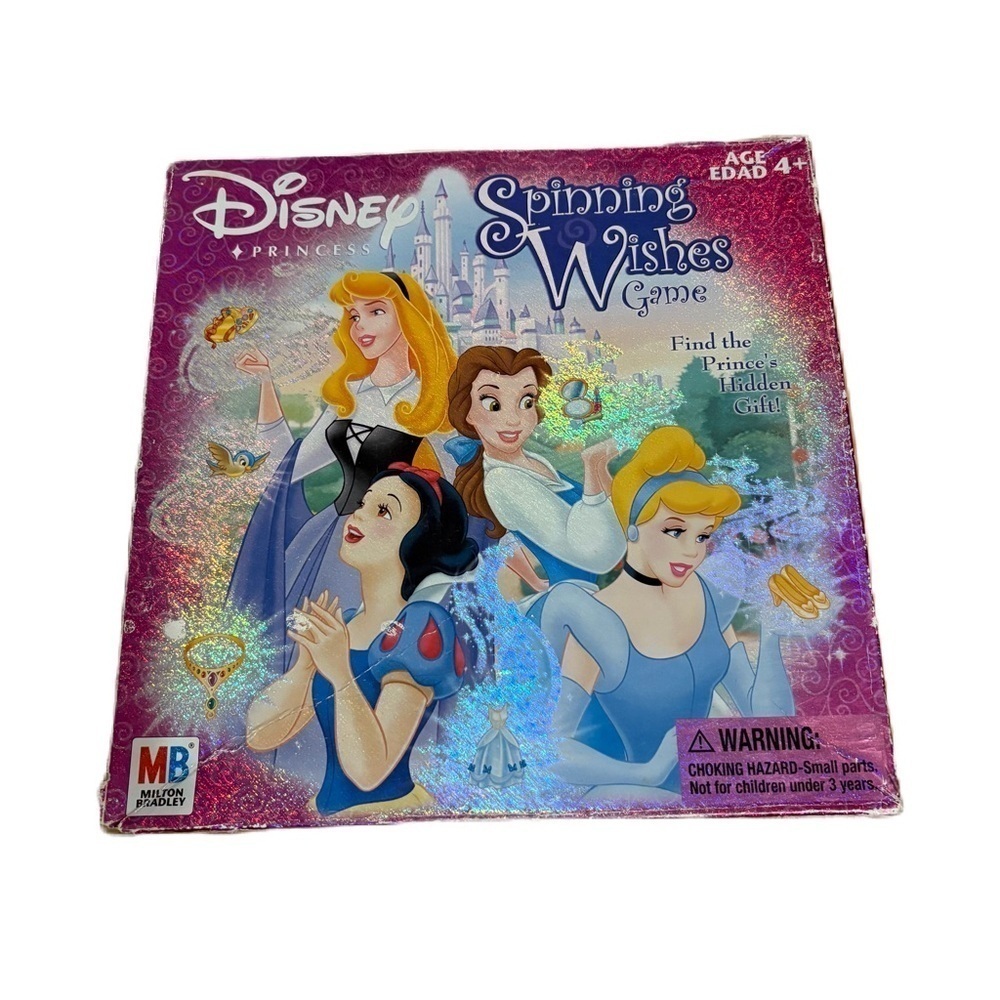 Disney Princess Spinning Wishes Game - Milton Bradley Vintage Belle Cinderella
